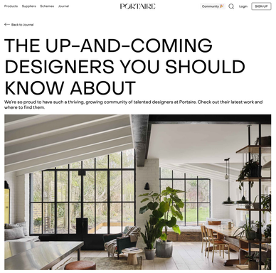UP & COMING DESIGNERS